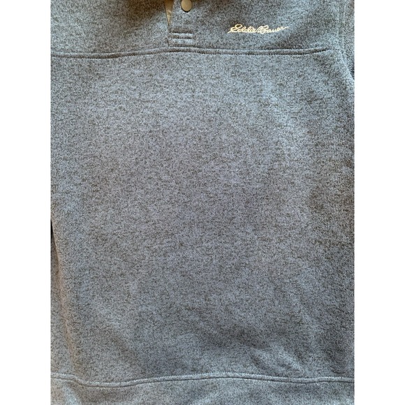 Eddie Bauer Mens‎ L Blue Quarter 1/4 Pullover Sweater - Picture 5 of 11